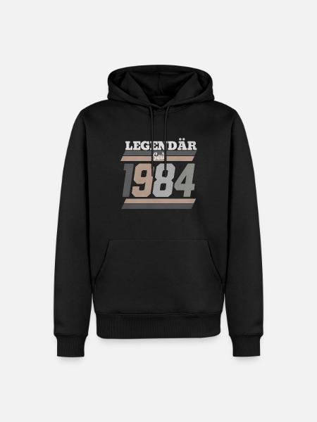 1984 - Männer Premium Bio Hoodie - Schwarz