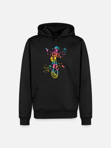 Einradfahrer Einradfahren Einrad - Männer Premium Bio Hoodie - Schwarz