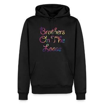Brothers On The Loose Sibling Journey - Men’s Premium Organic Hoodie - black - Front - Nico (187cm)