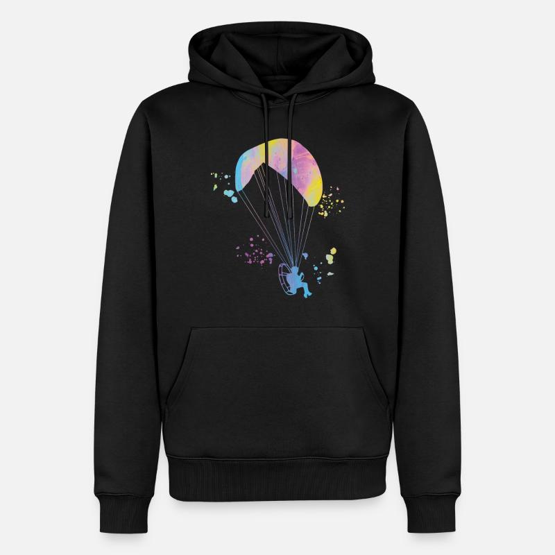 Parapente motorisé Paramoteur Paramoteur - Sweat à capuche Premium bio Homme - noir