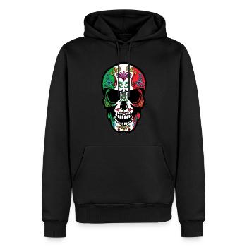 Flagge Mexiko Muertos Tag Der Toten Halloween - Männer Premium Bio Hoodie - Schwarz - Vorne - Nico (187cm)