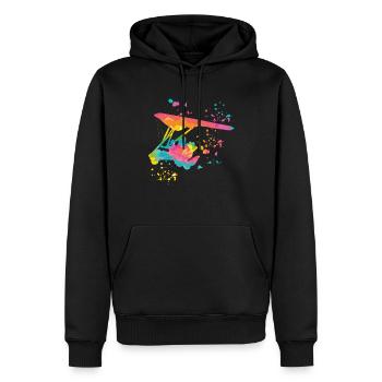 poidsParatrike Moteur Deltaplane Deltatrike - Sweat à capuche Premium bio Homme - noir - Devant - Nico (187cm)