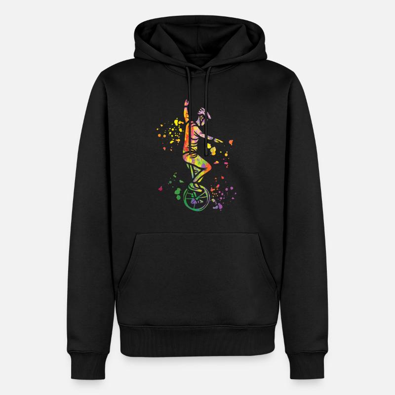 Einradfahrer Einradfahren Einrad - Männer Premium Bio Hoodie - Schwarz