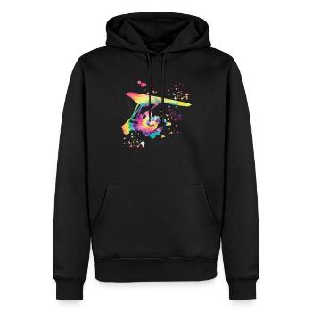 Paratrike Moteur Deltaglider Deltatrike - Sweat à capuche Premium bio Homme - noir - Devant - Nico (187cm)