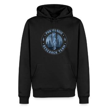 Pukwudgie Forschungsteam Monster Kryptid - Männer Premium Bio Hoodie - Schwarz - Vorne - Nico (187cm)