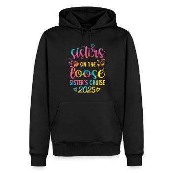 Sisters On The Loose Sisters Cruise 2025 - Men’s Premium Organic Hoodie - black - Front - Nico (187cm)