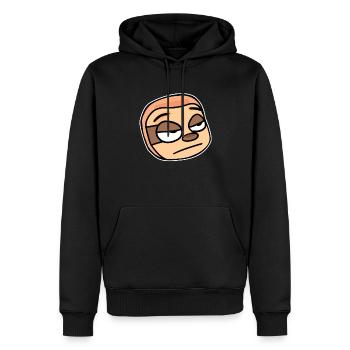 Animal à tête de paresseux - Sweat à capuche Premium bio Homme - noir - Devant - Nico (187cm)
