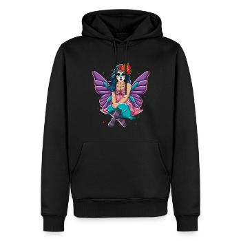 Fairy Muertos Tag der Toten Halloween - Männer Premium Bio Hoodie - Schwarz - Vorne - Nico (187cm)