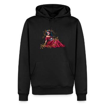 La Catrina Muertos Halloween Tag Des Toten - Männer Premium Bio Hoodie - Schwarz - Vorne - Nico (187cm)