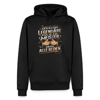 Ich Bin Dieser Legendäre Maurermeister Von Dem - Männer Premium Bio Hoodie - Schwarz - Vorne - Nico (187cm)