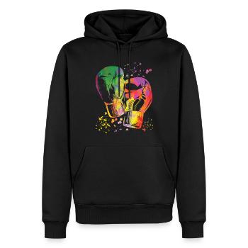 Boxing Fighter Enfants Boxer de match de boxe - Sweat à capuche Premium bio Homme - noir - Devant - Nico (187cm)