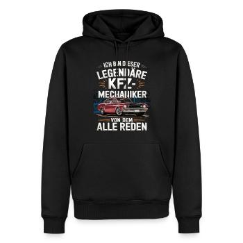 Je suis ce mécanicien automobile légendaire de la - Sweat à capuche Premium bio Homme - noir - Devant - Nico (187cm)