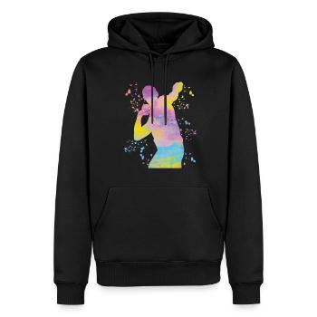 Lanceur de poids Colorsplash Lancer de poids - Sweat à capuche Premium bio Homme - noir - Devant - Nico (187cm)
