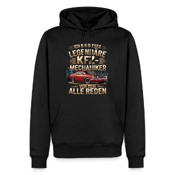 Ich Bin Dieser Legendäre KFZ-Mechaniker - Männer Premium Bio Hoodie - Schwarz - Vorne - Nico (187cm)