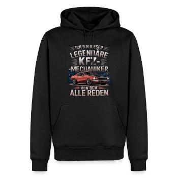 Ich Bin Dieser Legendäre KFZ-Mechaniker - Männer Premium Bio Hoodie - Schwarz - Vorne - Nico (187cm)
