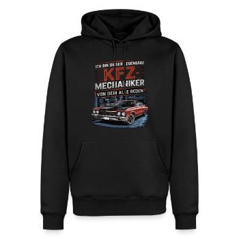 Ich Bin Dieser Legendäre KFZ-Mechaniker - Männer Premium Bio Hoodie - Schwarz - Vorne - Nico (187cm)