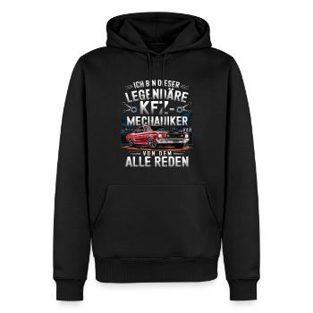 Ich Bin Dieser Legendäre KFZ-Mechaniker - Männer Premium Bio Hoodie - Schwarz - Vorne - Nico (187cm)