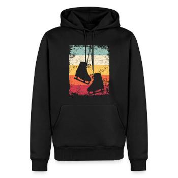Patinage artistique Patinage artistique Patinage sur glace - Sweat à capuche Premium bio Homme - noir - Devant - Nico (187cm)