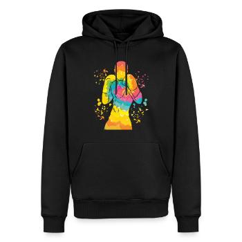Boxing Fighter Enfants Boxer de match de boxe - Sweat à capuche Premium bio Homme - noir - Devant - Nico (187cm)