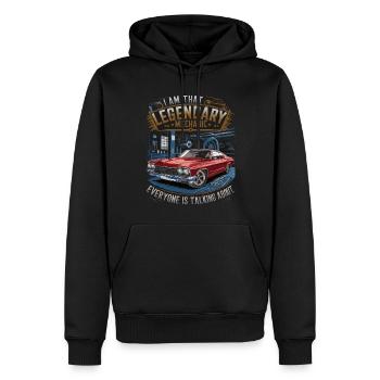Je suis le mécanicien légendaire dont tout le monde - Sweat à capuche Premium bio Homme - noir - Devant - Nico (187cm)