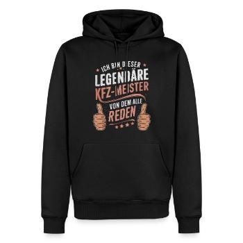 Ich Bin Dieser Legendäre KFZ-Meister - Männer Premium Bio Hoodie - Schwarz - Vorne - Nico (187cm)
