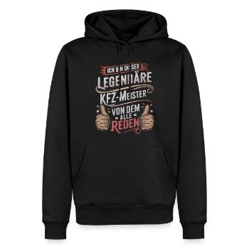 Ich Bin Dieser Legendäre KFZ-Meister - Männer Premium Bio Hoodie - Schwarz - Vorne - Nico (187cm)