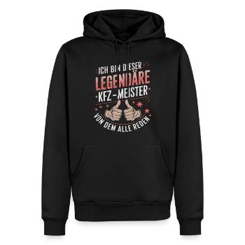 Ich Bin Dieser Legendäre KFZ-Meister - Männer Premium Bio Hoodie - Schwarz - Vorne - Nico (187cm)