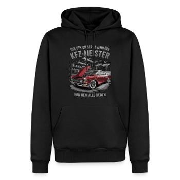 Ich Bin Dieser Legendäre KFZ-Meister - Männer Premium Bio Hoodie - Schwarz - Vorne - Nico (187cm)