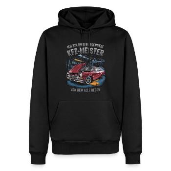 Ich Bin Dieser Legendäre KFZ-Meister - Männer Premium Bio Hoodie - Schwarz - Vorne - Nico (187cm)