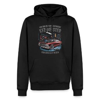 Ich Bin Dieser Legendäre KFZ-Meister - Männer Premium Bio Hoodie - Schwarz - Vorne - Nico (187cm)