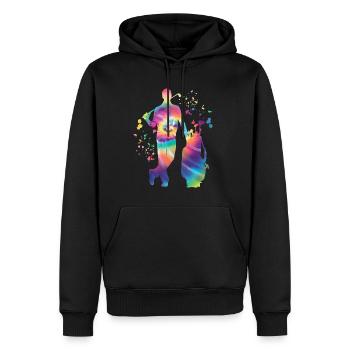 Golfer Colorsplash Kinder Miniaturgolf - Männer Premium Bio Hoodie - Schwarz - Vorne - Nico (187cm)