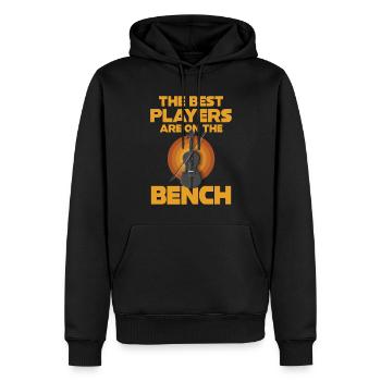 Die Besten Spieler Contra Bass Violoncello - Männer Premium Bio Hoodie - Schwarz - Vorne - Nico (187cm)
