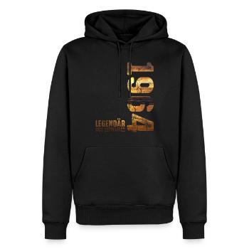 Légendaire depuis septembre 1964 Anniversaire - Sweat à capuche Premium bio Homme - noir - Devant - Nico (187cm)