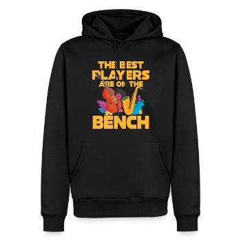 Die Besten Spieler Contra Bass - Männer Premium Bio Hoodie - Schwarz - Vorne - Nico (187cm)
