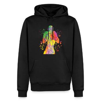 Boxing Fighter Enfants Boxer de match de boxe - Sweat à capuche Premium bio Homme - noir - Devant - Nico (187cm)