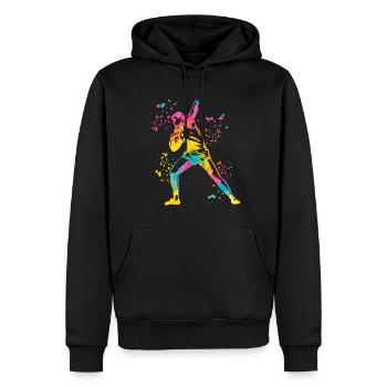 Lanceur de poids Colorsplash Lancer de poids - Sweat à capuche Premium bio Homme - noir - Devant - Nico (187cm)