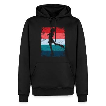 Patinage artistique Patinage artistique Patinage sur glace - Sweat à capuche Premium bio Homme - noir - Devant - Nico (187cm)