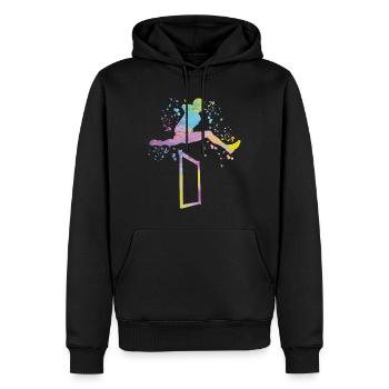 Course de haies Course d’obstacles Courses de haies pour enfants - Sweat à capuche Premium bio Homme - noir - Devant - Nico (187cm)