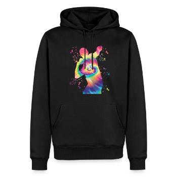 Lanceur de poids Colorsplash Lancer de poids - Sweat à capuche Premium bio Homme - noir - Devant - Nico (187cm)