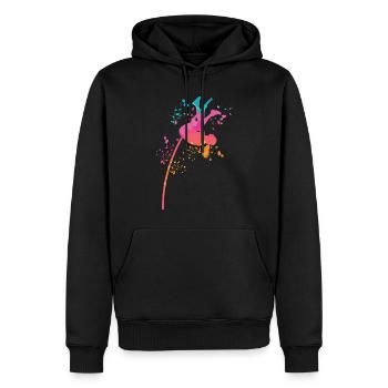 Stabhochspringer Kids Stabhochsprung - Männer Premium Bio Hoodie - Schwarz - Vorne - Nico (187cm)