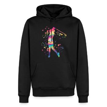 Golfer Colorsplash Kinder Miniaturgolf - Männer Premium Bio Hoodie - Schwarz - Vorne - Nico (187cm)