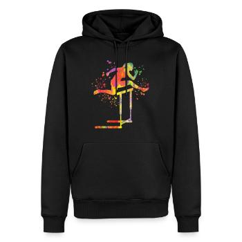 Course de haies Course d’obstacles Courses de haies pour enfants - Sweat à capuche Premium bio Homme - noir - Devant - Nico (187cm)