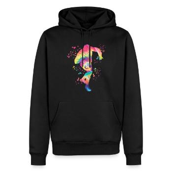 Lanceur de poids Colorsplash Lancer de poids - Sweat à capuche Premium bio Homme - noir - Devant - Nico (187cm)