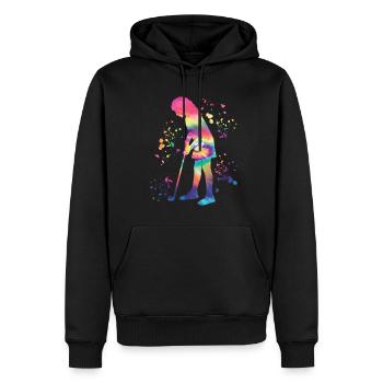 Golfer Colorsplash Kinder Miniaturgolf - Männer Premium Bio Hoodie - Schwarz - Vorne - Nico (187cm)
