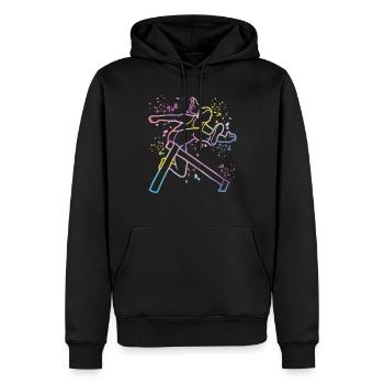 Course de haies Course d’obstacles Courses de haies pour enfants - Sweat à capuche Premium bio Homme - noir - Devant - Nico (187cm)