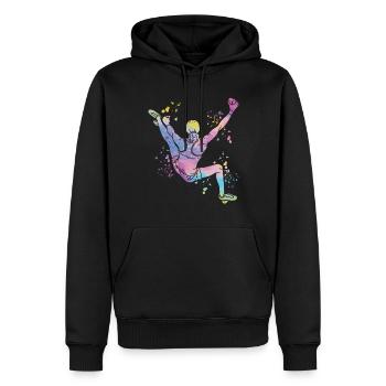 Bloc Colorsplash Bloc de bloc - Sweat à capuche Premium bio Homme - noir - Devant - Nico (187cm)