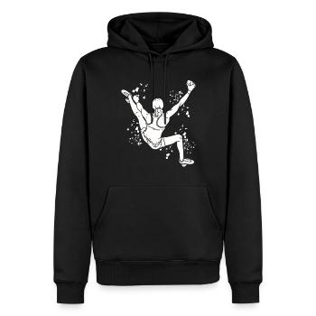 Bloc Colorsplash Bloc de bloc - Sweat à capuche Premium bio Homme - noir - Devant - Nico (187cm)