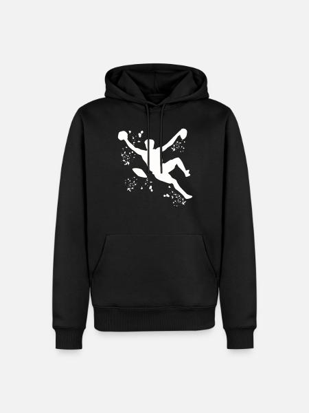 Boulderer Colorsplash Boulder Bouldern - Männer Premium Bio Hoodie - Schwarz