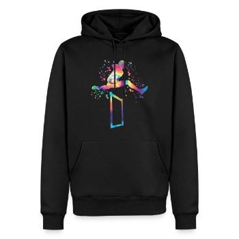Course de haies Course d’obstacles Courses de haies pour enfants - Sweat à capuche Premium bio Homme - noir - Devant - Nico (187cm)