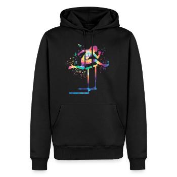Course de haies Course d’obstacles Courses de haies pour enfants - Sweat à capuche Premium bio Homme - noir - Devant - Nico (187cm)